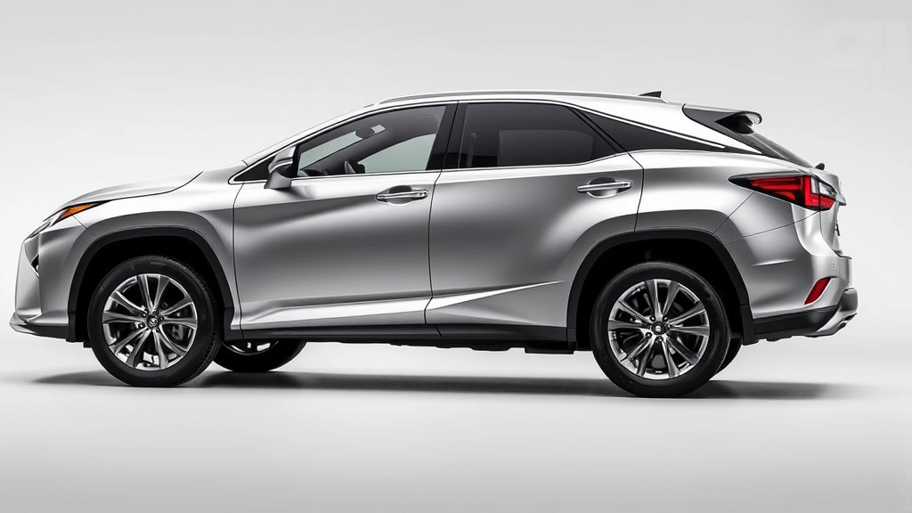 Luxury hybrid crossover vehicle Lexus RX 500h silver metallic finish, dynamic three-quarter angle, premium alloy wheels, sophisticated modern styling, professional automotive photography