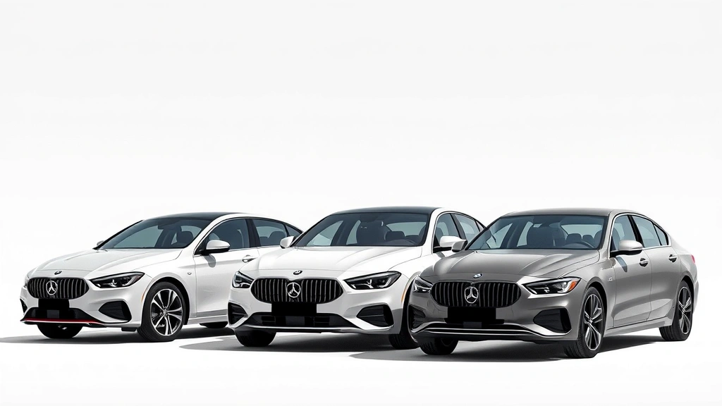Three 2024 sedans parked in lineup showing compact, midsize, and premium variants from different angles, highlighting design evolution across vehicle classes