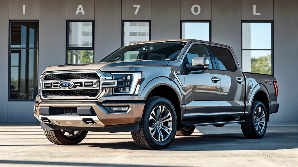 Full-size luxury pickup truck with premium interior visible through windows, modern grille design, polished wheels, photographed in natural daylight