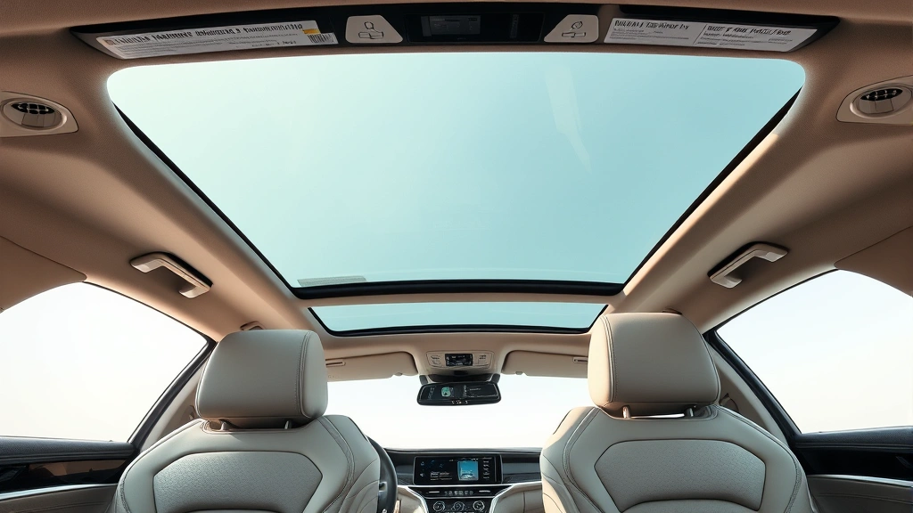 2024 luxury sedan interior with panoramic sunroof, premium leather seats, and modern infotainment display reflecting upscale automotive craftsmanship