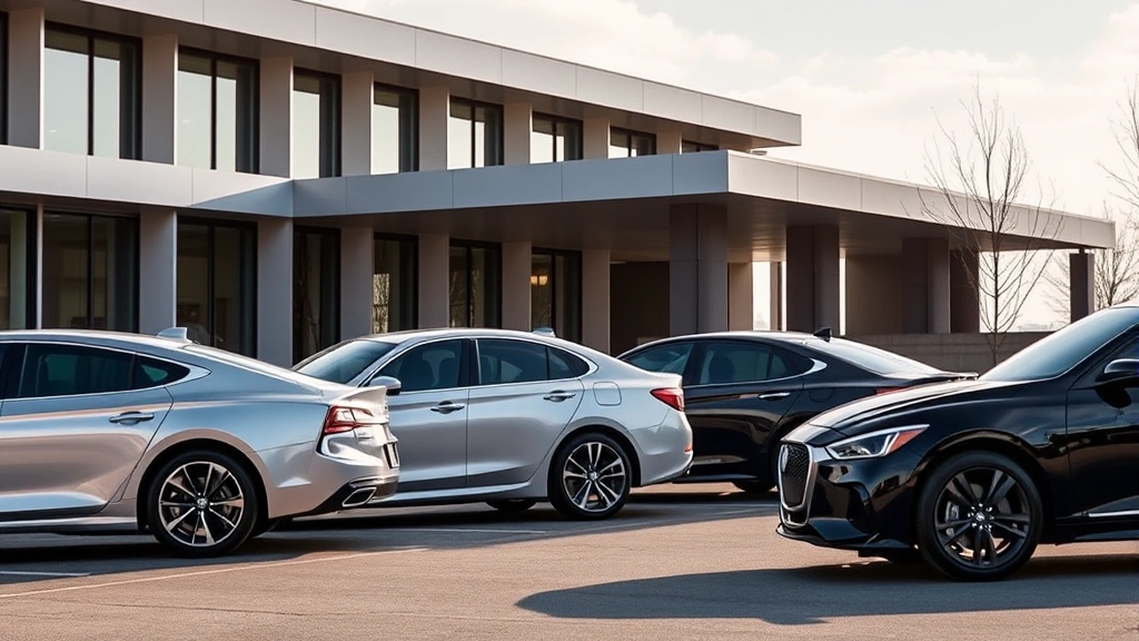 2024 midsize sedan lineup featuring silver and black sedans parked outdoors with modern architecture background, showcasing sleek profiles and contemporary design language
