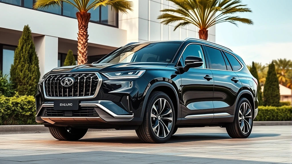 Luxury SUV parked in an upscale setting displaying premium exterior design, modern proportions, and sophisticated styling cues that appeal to discerning automotive enthusiasts